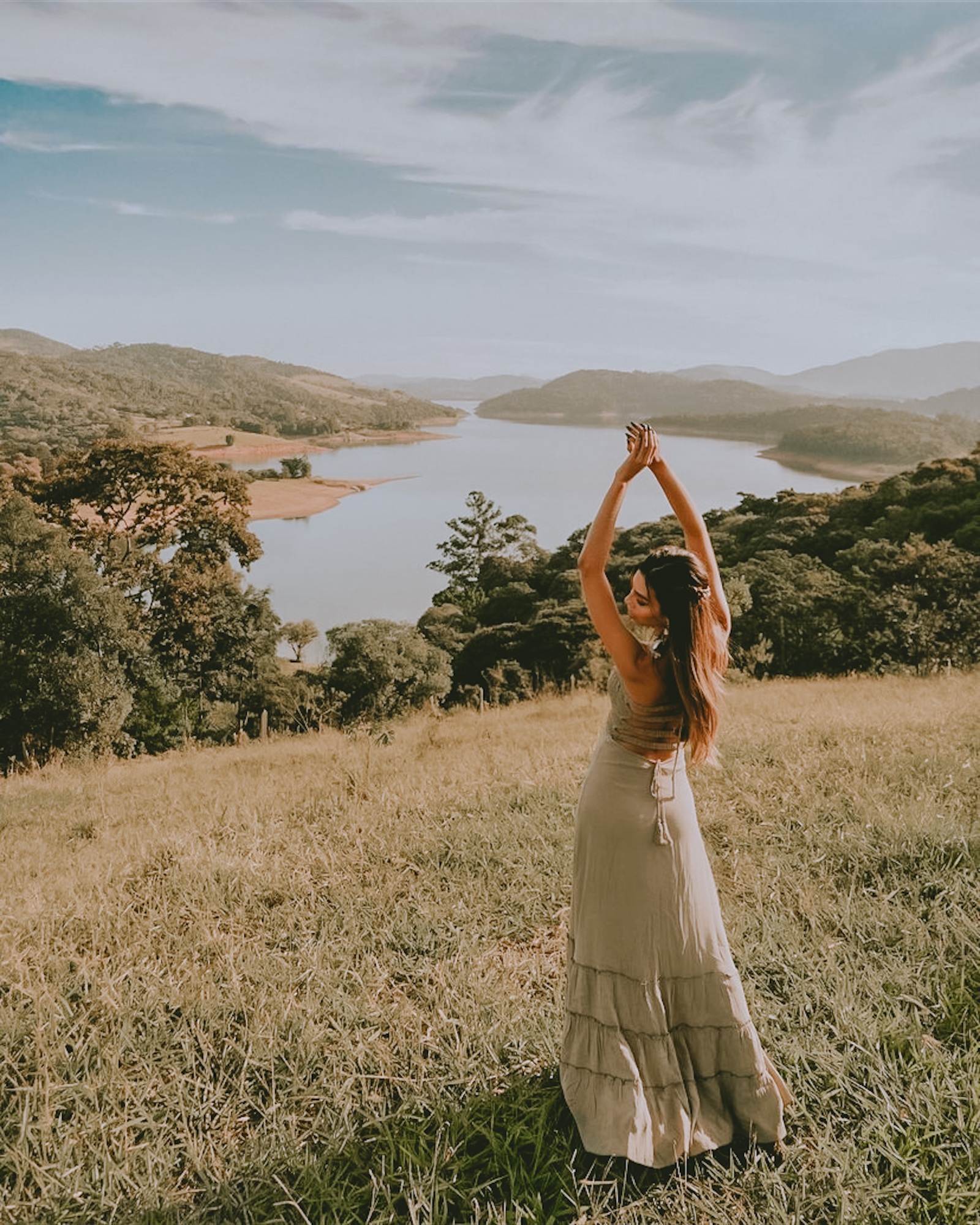 Amor, paz, natureza, mulher, rio